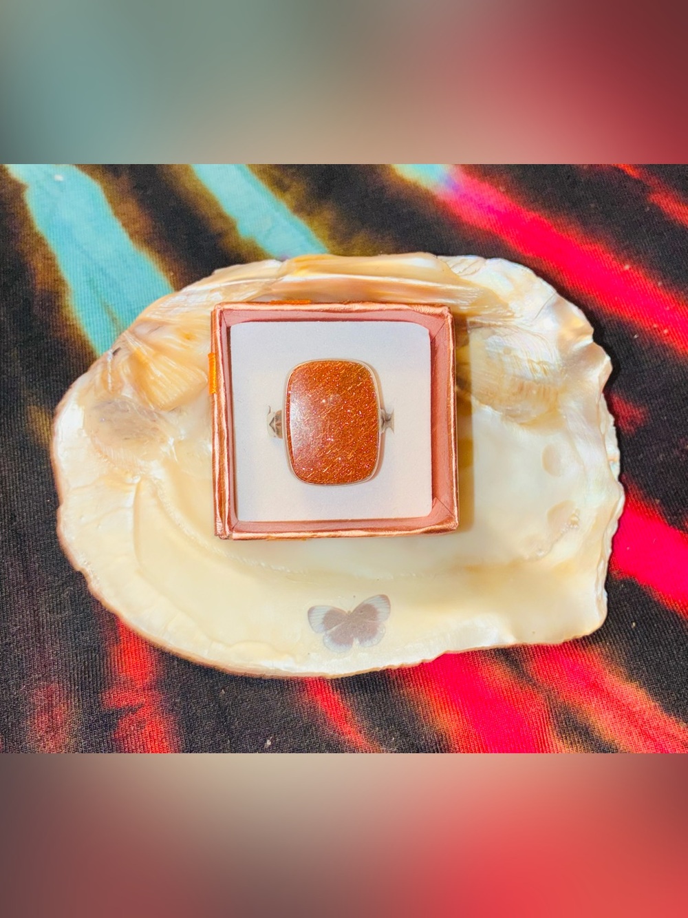 Sparkling Sandstone Gem Set in a Solid Sterling Setting - Picture 2 of 12
